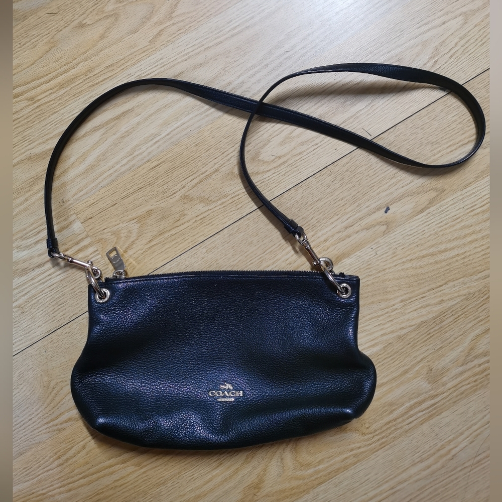 Coach Charley Black Lether Crossbody Bag
